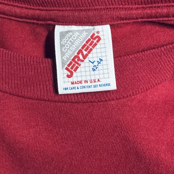 Vintage 1992 Alabama Crimson Tide Football Jerzees T Shirt Made in USA size L - Picture 3 of 4